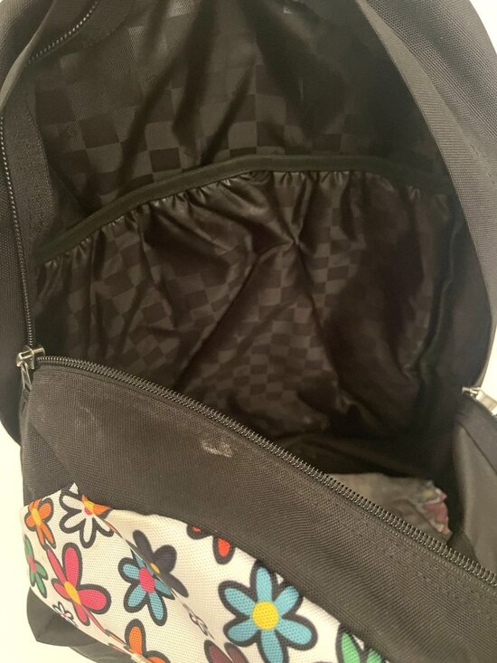 Vans Off The Wall Realm Backpack Black Wildflower Funky Floral Print School Bag main image 4